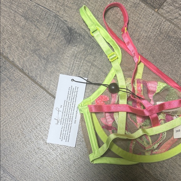 For Love And Lemons Neon Pink and Lime Bra - Picture 8 of 8